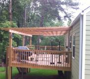 A recent deck installation contractor job in the area